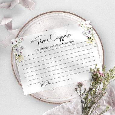 Wedding First Anniversary Time Capsule Invitations