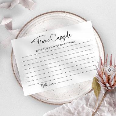 Wedding First Anniversary Time Capsule Invitations