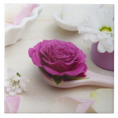 Wedding Floral Blossoms Romantic Destiny's Destiny Ceramic Tile