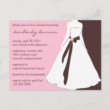 Wedding Gown Bridal Shower Invite
