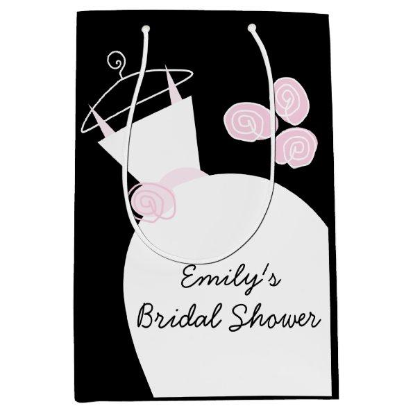Wedding Gown Pink Bridal Shower black medium Medium Gift Bag