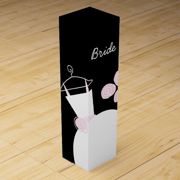 Wedding Gown Pink Bride black wine box