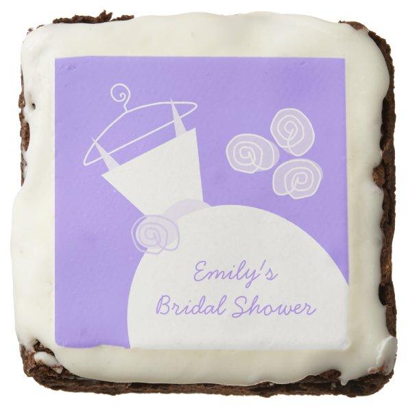 Wedding Gown Purple 'Bridal Shower' brownies