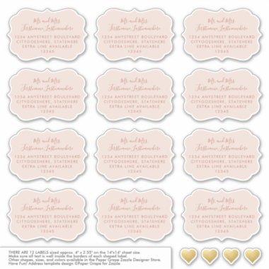 Wedding Guest Address Sticker Bracket Terracotta