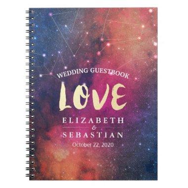 Wedding Guestbook Galaxy Star Nebula Constellation Notebook