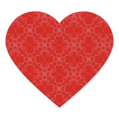 Wedding Hearts Red Pattern Envelope Seal