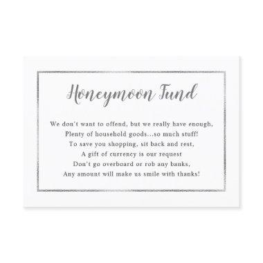 Wedding Honeymoon  | simple silver frame