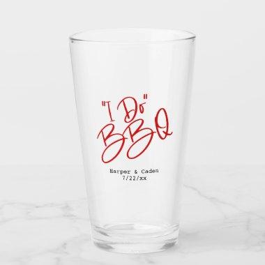 Wedding I Do BBQ Glass