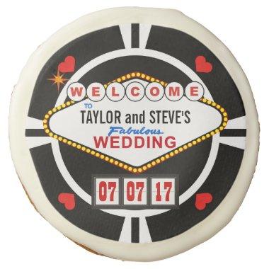 Wedding in Vegas Casino Favor Poker Chip Sugar Cookie