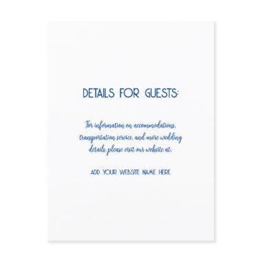 Wedding Information Guests Blue White 2024 Post