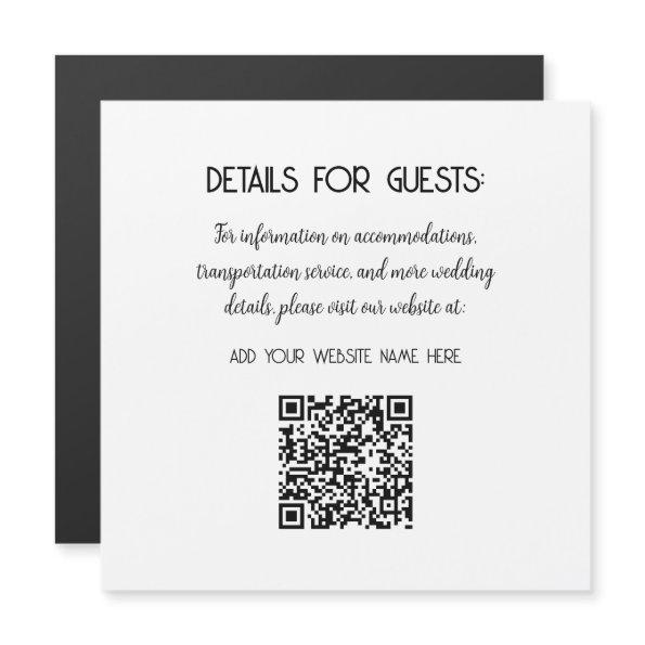 Wedding Information Guests QR Code Elegant MInimal