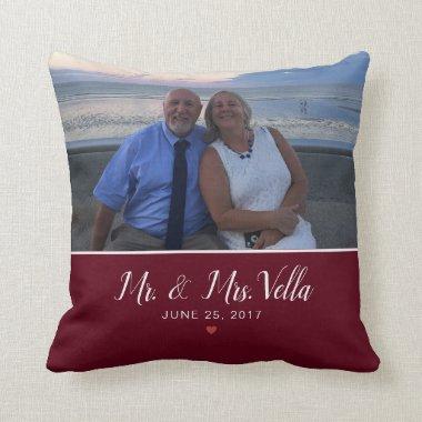 Wedding Keepsake Photo Throw Pillow