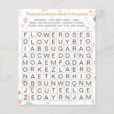 Wedding Kids Activity Find & Circle The Word