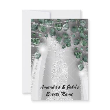 Wedding Lights Rustic Green Dress Diamond Royal