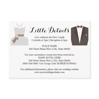 Wedding Little Details Bride & Groom Details Enclosure Invitations