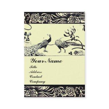 WEDDING LOVE BIRDS ,black and white ,cream Business Invitations