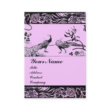 WEDDING LOVE BIRDS ,black and white pink Business Invitations