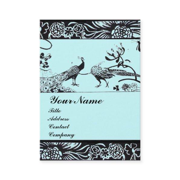 WEDDING LOVE BIRDS MONOGRAM ,black and white blue Business