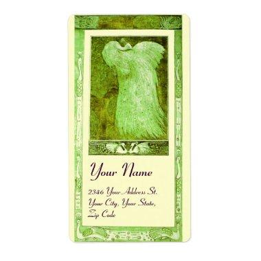 WEDDING LOVE PEACOCK , green cream Label