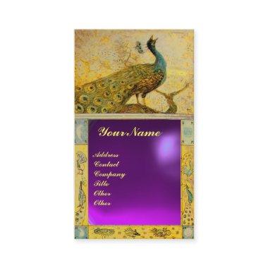 WEDDING LOVE PEACOCK MONOGRAM purple amethyst Business Invitations