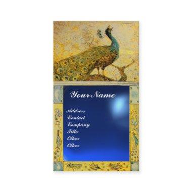 WEDDING LOVE PEACOCK MONOGRAM yellow blue sapphire Business