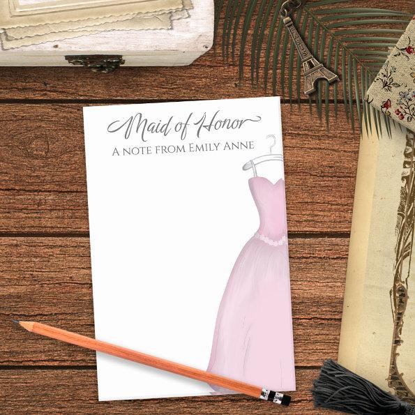 Wedding Maid of Honor Elegant Vintage Dress Post-it Notes