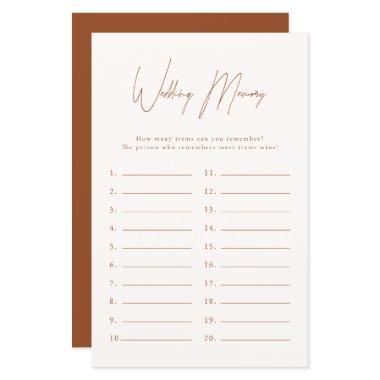 Wedding Memory Terracotta  Game