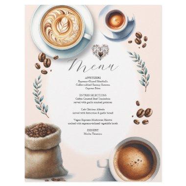 Wedding Menus Love is Brewing Budget Flyer