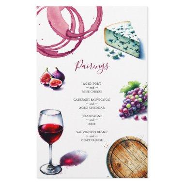 Wedding Menus Wine & Cheese Tasting Flyer