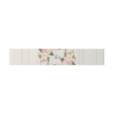 Wedding Monogrammed Wooden Rustic Country Floral Invitations Belly Band