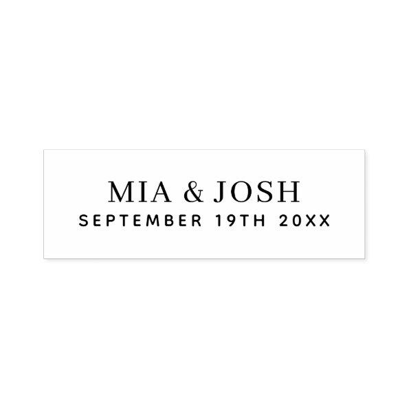 Wedding Names and Date Self-inking Stamp