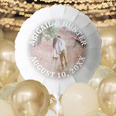 Wedding or Bridal Shower Stylish Typography Photo Balloon