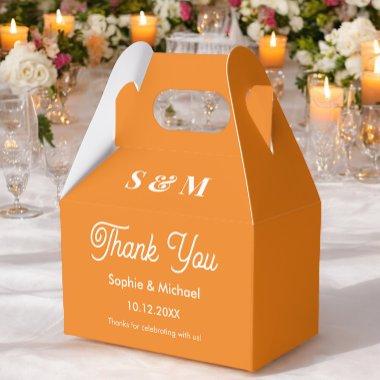 Wedding Orange Fall Bride Groom Favor Boxes