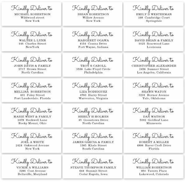 Wedding Party Guest Address Label Sticker
