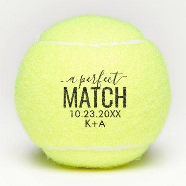 Wedding Perfect Match Favor Custom Bride Groom Tennis Balls