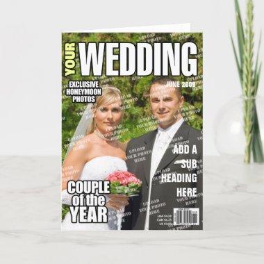 Wedding Personalized Magazine Cover Invitations