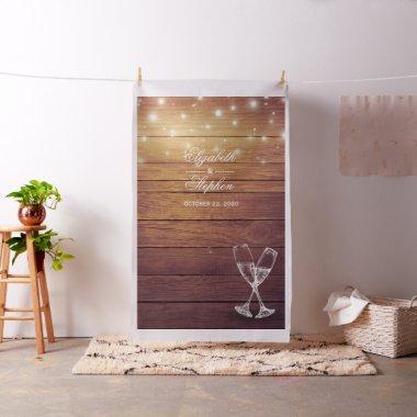 Wedding Photo Booth Backdrop Champagne Glass Wood