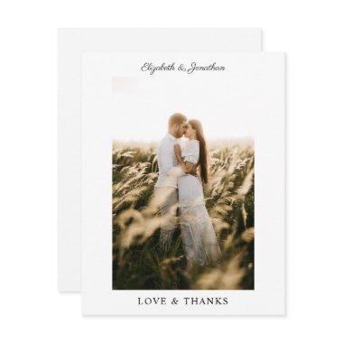 Wedding Photo Love And Thanks Simple Elegant Thank You