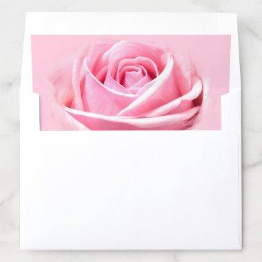 Wedding Pink Rose Modern Elegant Template Chic Envelope Liner