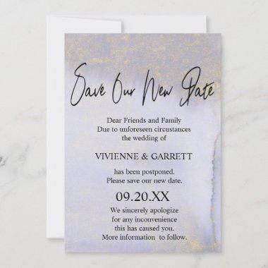 Wedding Postponement Save Our New Date Invitations
