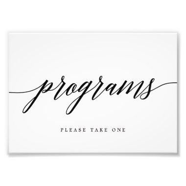 Wedding Programs Sign EDITABLE COLOR and SIZE MSC