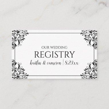 Wedding Registry Invitations - Nadine - Black
