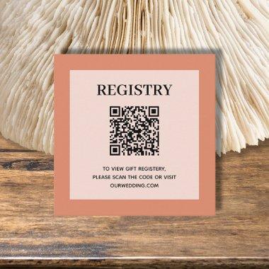Wedding Registry QR Code Coral Enclosure