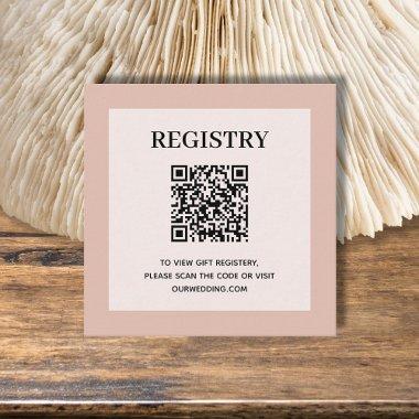 Wedding Registry QR Code Dusty Pink Enclosure