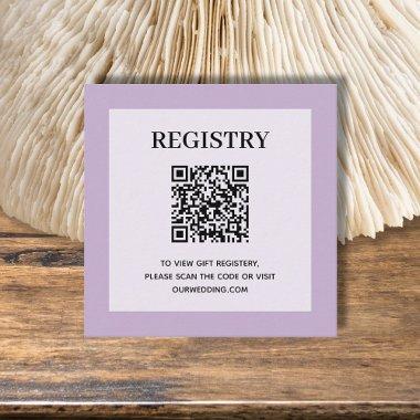 Wedding Registry QR Code Lavender Enclosure
