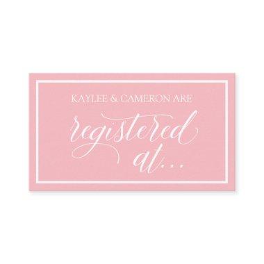 Wedding Registry -Registered At - Pink & Gold Enclosure