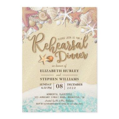 Wedding Rehearsal Dinner Summer Beach Starfish Invitations