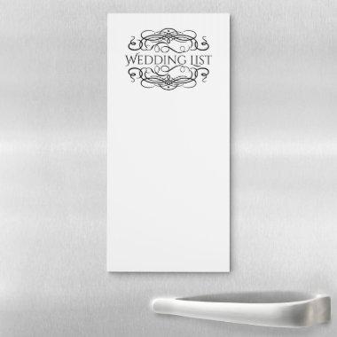 Wedding reminder checklist flourish| Personalize Magnetic Notepad