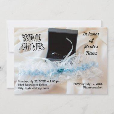 Wedding Rings and Garter Belt Bridal Shower Invite