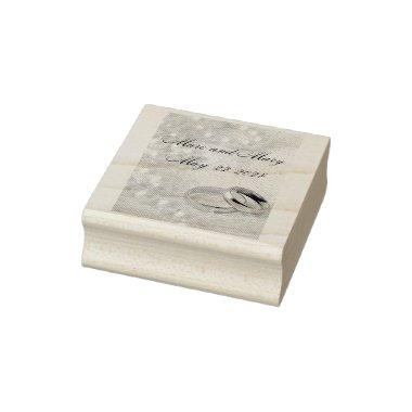 wedding rubber stamp customizable
